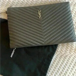 Saint Laurent Grey Pouch
